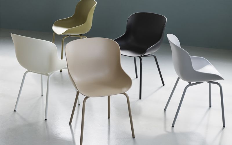 Normann Copenhagen Hyg Chair Steel Grey, Grå spisestol stol
