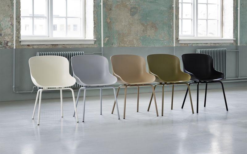 Normann Copenhagen Hyg Chair Steel Grey, Grå spisestol stol