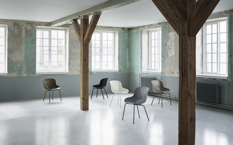 Normann Copenhagen Hyg Chair Steel Grey, Grå spisestol stol