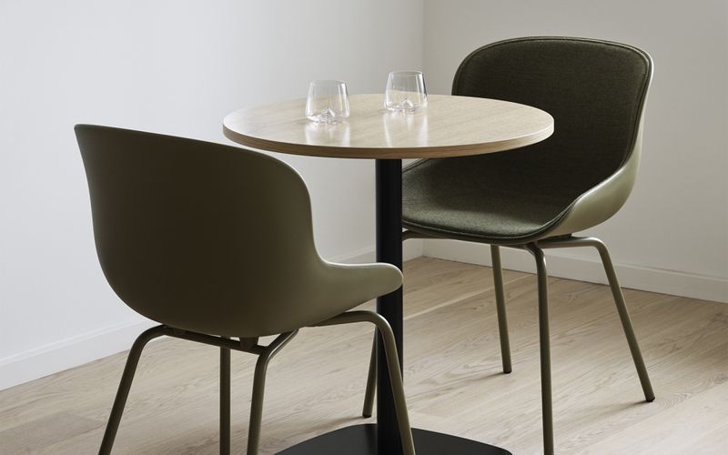 Normann Copenhagen Hyg Chair Steel Olive spisestol stol