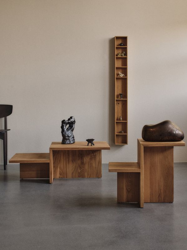 Ferm Living Distinct Side Table Natural Oak, Eik Sidebord, Salongbord, Stuebord