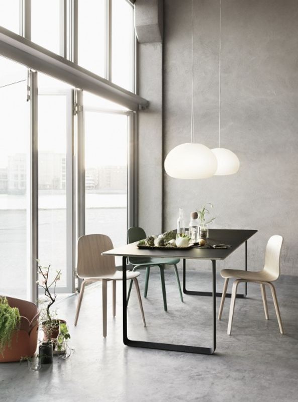 Muuto 70/70 table 225 cm Spisebord Svarte ben