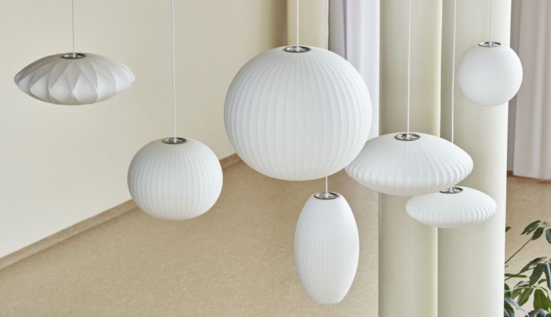 Hay Nelson Saucer Crisscross Bubble Small Ø 44 - Herman Miller - Off white pendel