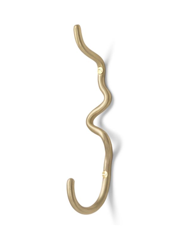 Ferm Living Curvature Hook, Brass