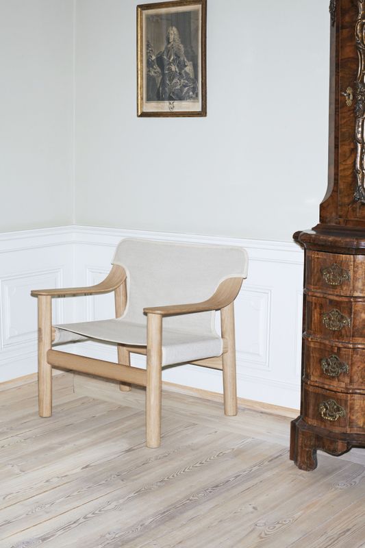 Hay Bernard Raw Canvas stol WB Lacquered Oak Eik