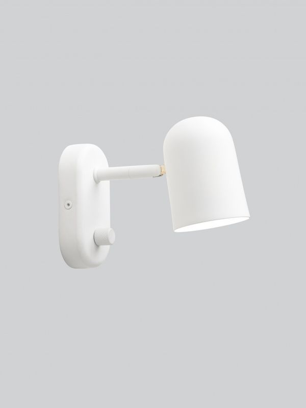 Northern Buddy Wall Lamp White, Hvit vegglampe