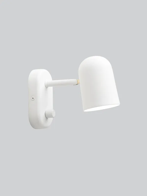 Northern Buddy Wall Lamp White, Hvit vegglampe
