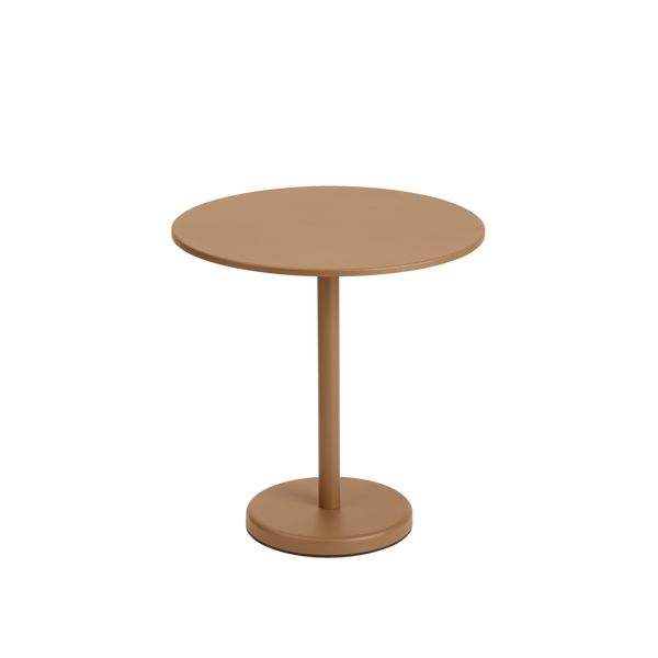 Muuto Linear Steel Cafe Table Ø 70 x 73 Burnt Orange, Utebord