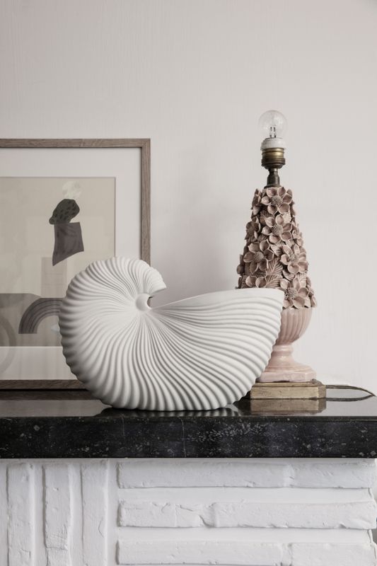 ferm LIVING Shell Pot Off White, Blomsterpotte