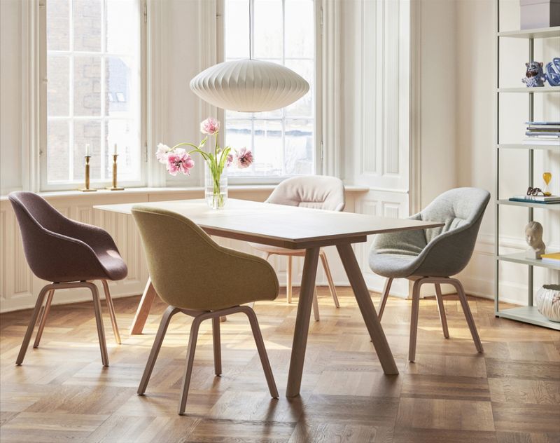 HAY CPH30 Extendable Table 200 cm Dining White Laminat Spisebord WB lakkert Oak Hvit