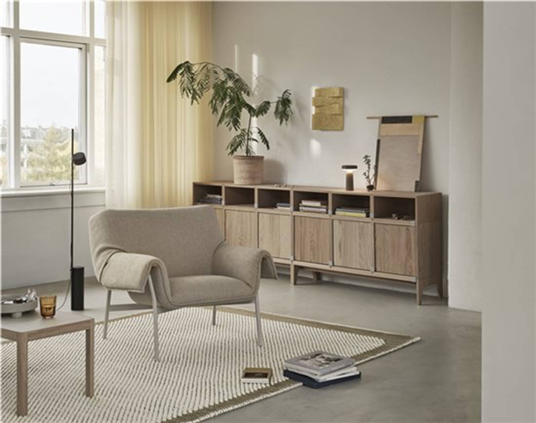 Muuto Wrap Lounge Chair Ecriture 240 Grey, Grå Loungestol