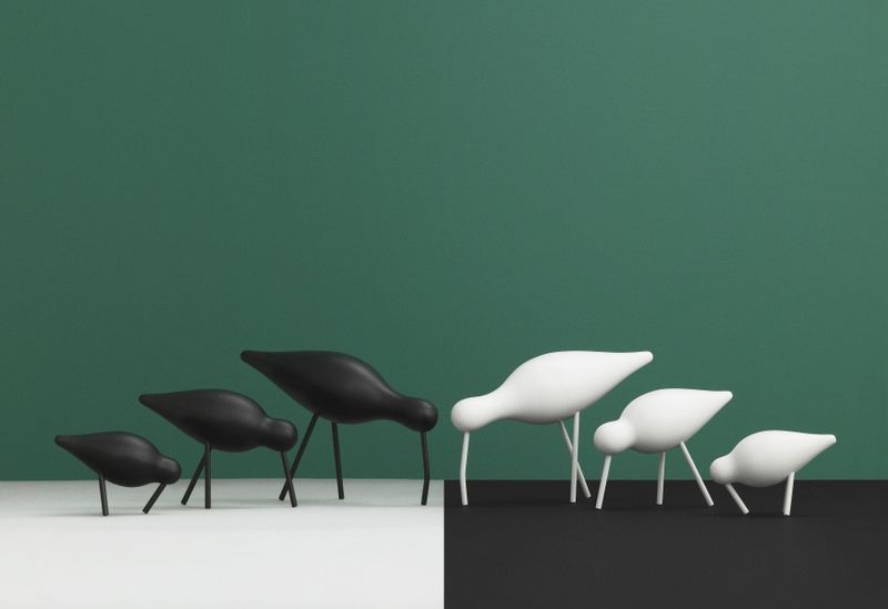Normann Copenhagen Shorebird Medium, black/black, svart fugl