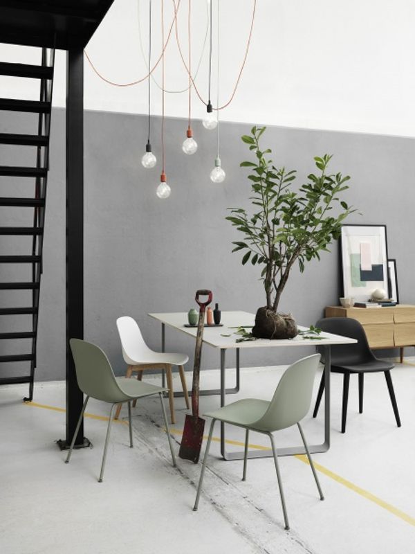 Muuto  Fiber Side Chair Wood Base Spisestol Stol