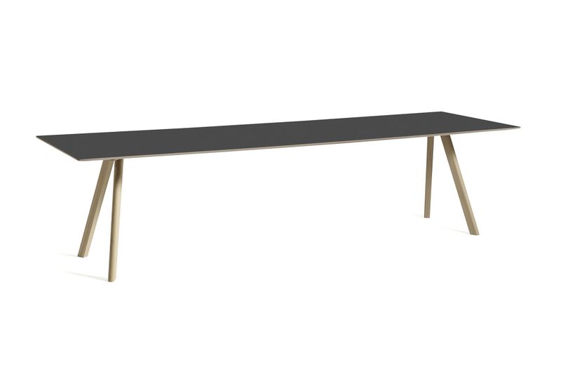 HAY CPH30 table Water-based lacquered Oak 300 x 90 x 74 Black Linoleum Spisebord, Solid oak