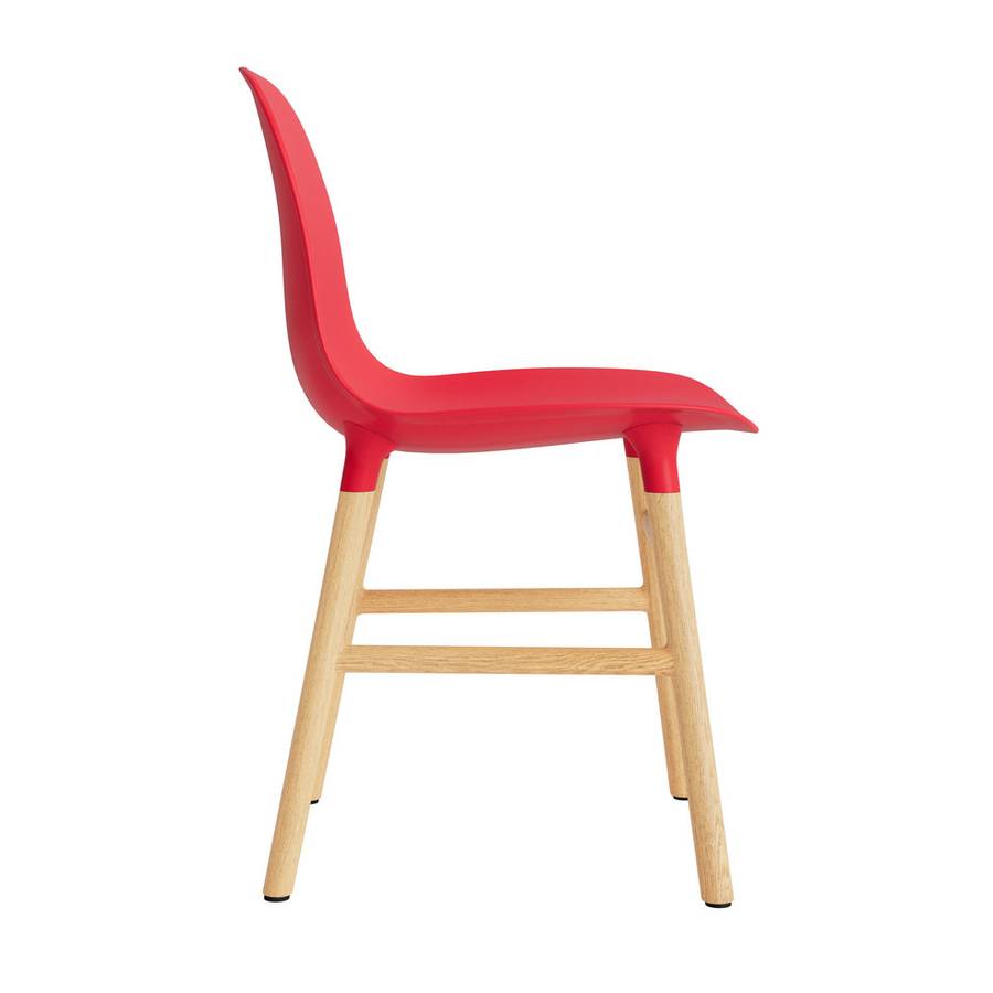 Normann Copenhagen Form Chair oak Bright Red, Rød eik spisestol 