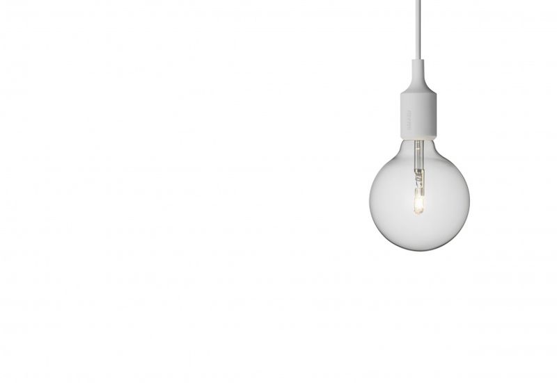 Muuto E27 Pendant Lamp Light Grey, Lys Grå Taklampe Pendel