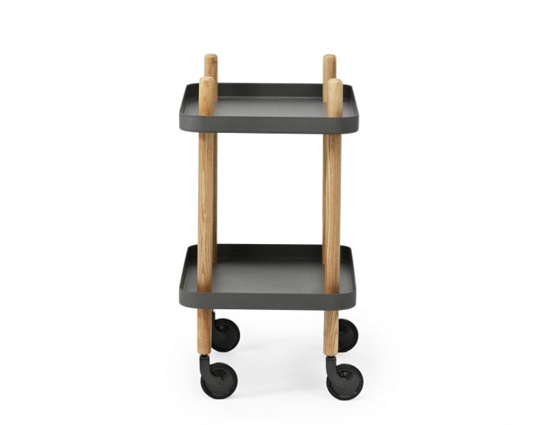 Normann Copenhagen Block Table, Dark Grey Grå Bord sidebord tralle