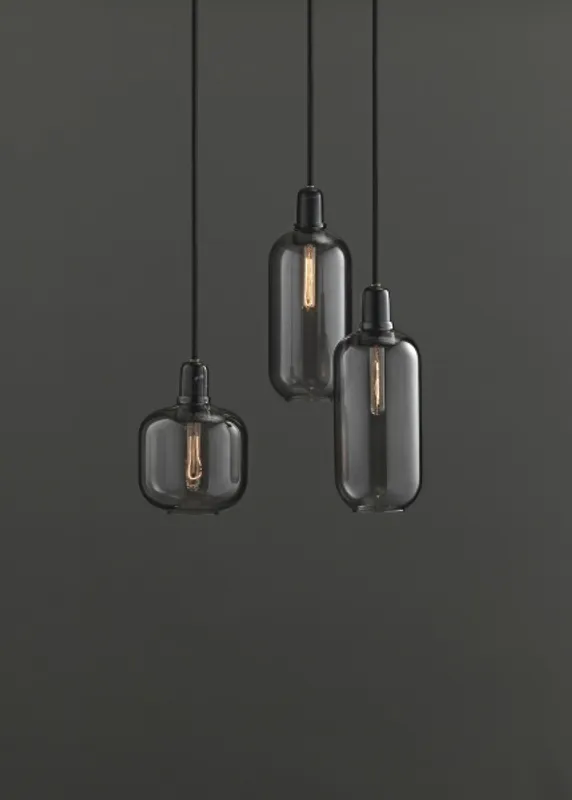 Normann Copenhagen Amp Lamp Large, smoke black taklampe Sort