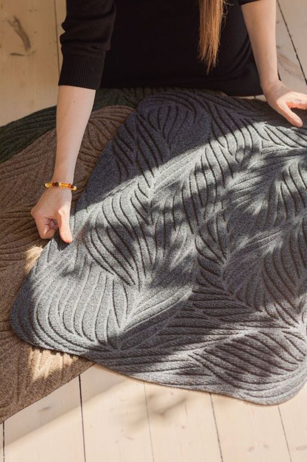 HEYMAT 60 x 85 Twine Grey Door Mat Dørmatte teppe