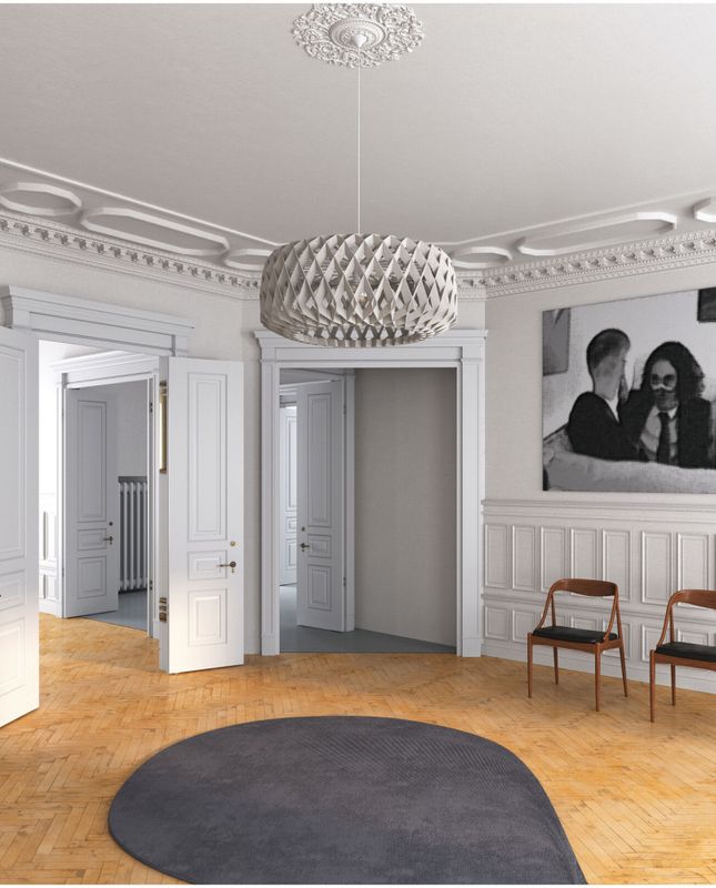 Pilke Signature 80 pendant Lamp White, Hvit Taklampe Pendel
