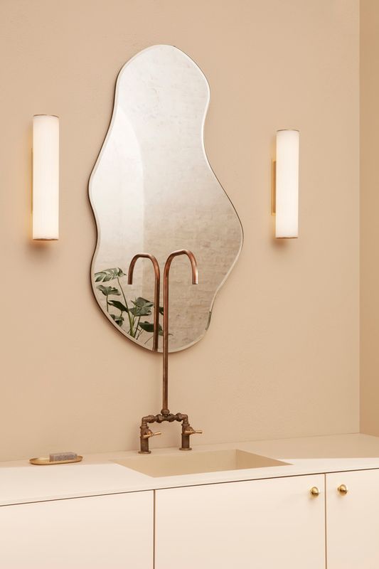 Ferm Living Pond mirror Brass, Large Messing Speil