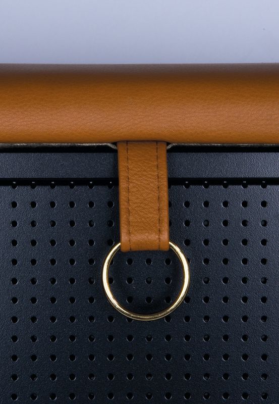 Maze Frank the Storage bench, Black Cognac leather