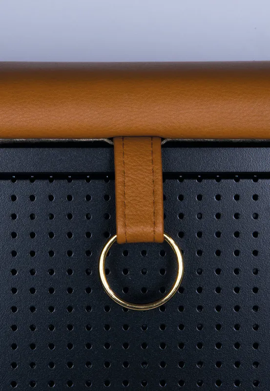 Maze Frank the Storage bench, Black Cognac leather