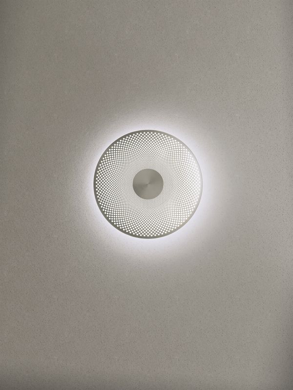 Northern Glint Wall Lamp Ø 36 White, Hvit vegglampe