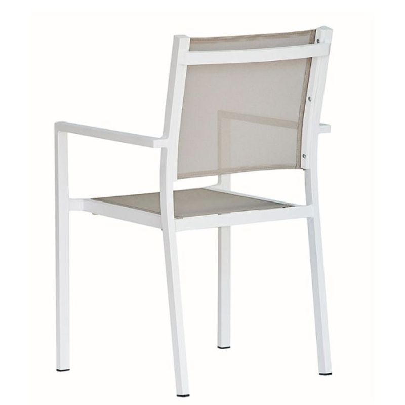 Fiam Aria Dining chair Utestol Taupe White Spisestol
