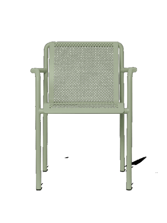 Ferm Living Dapple Chair with Arms - Tea Green Sage Green Utestol