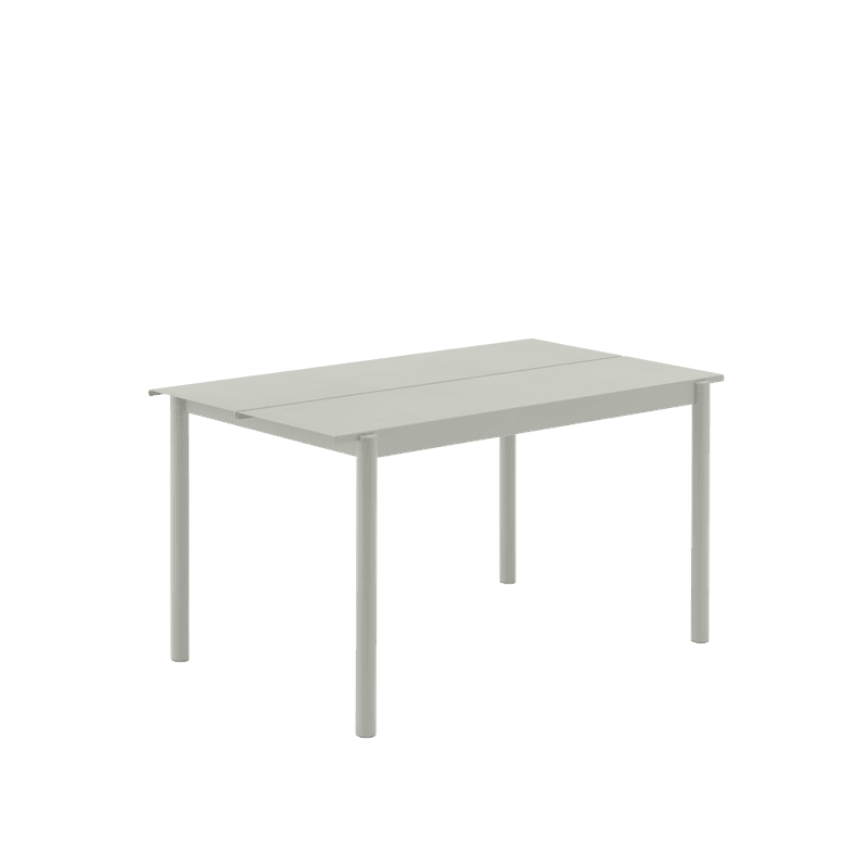 Muuto Linear Steel Table 140 cm Grey, Grå Utebord bord