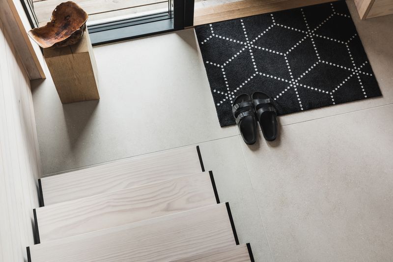 HEYMAT 60 x 85 Hagl Black Door Mat Dørmatte teppe