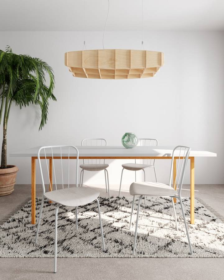 Pilke Ristikko 95 pendant Lamp Birch, Bjørk Taklampe Pendel