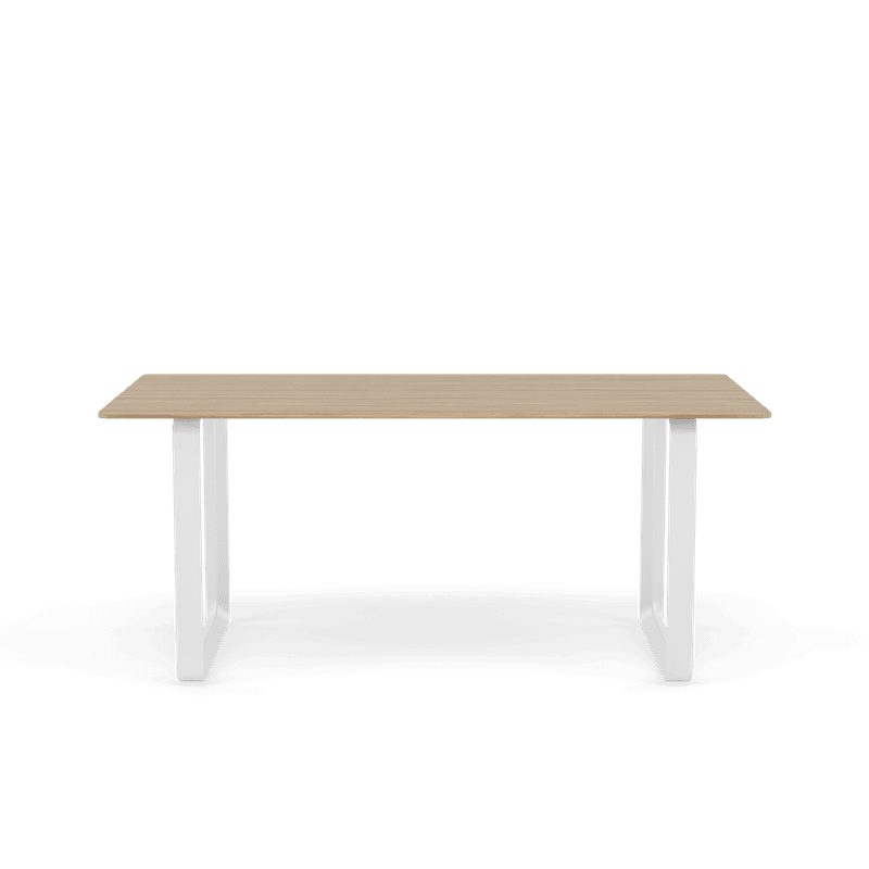 Muuto 70/70 Table 170 cm Solid Oak Spisebord White Base, Hvit