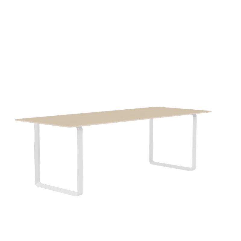 Muuto 70/70 table 225 cm Oak Veneer Spisebord, White base