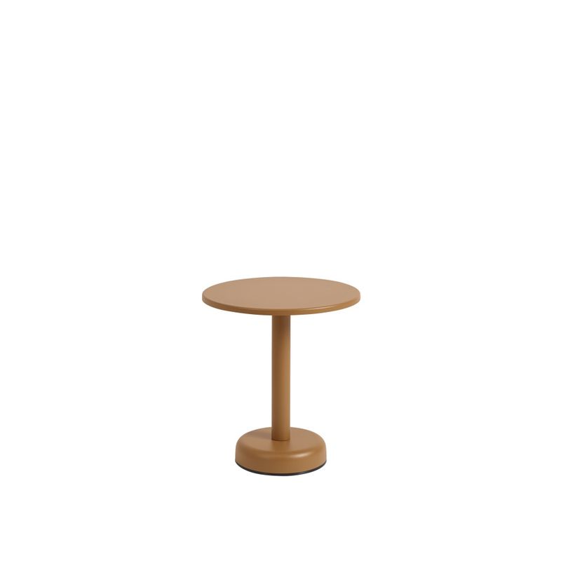 Muuto Linear Steel Coffee Table Ø 42 x 47 Burnt Orange Utebord
