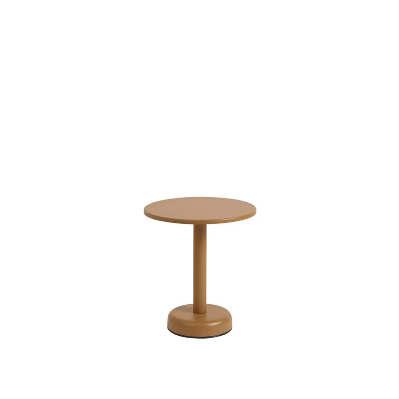 Muuto Linear Steel Coffee Table Ø 42 x 47 Burnt Orange Utebord
