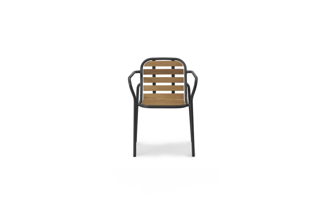 Normann Copenhagen Vig Armchair Robinia Black, Svart Utestol