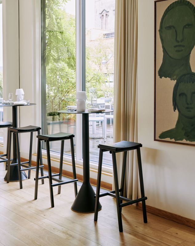 HAY Taburete 8 Bar Stool low black Oak Barstol Barkrakk