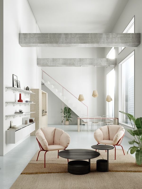 Maze Parasol L coffee table dark oak, Eik Stuebord Salongbord