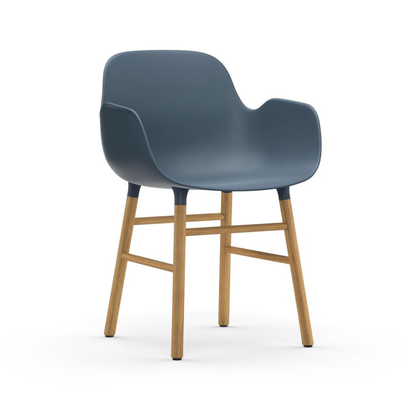 Normann Copenhagen Form Armchair oak Blue, Blå Eik spisestol