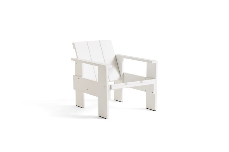 HAY Crate Lounge Chair WB lacquered White Pinewood, Hvit Furu