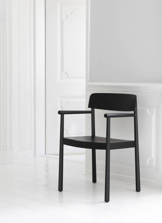 Normann Copenhagen Timb Armchair, Black Svart Ask Spisestol Stol