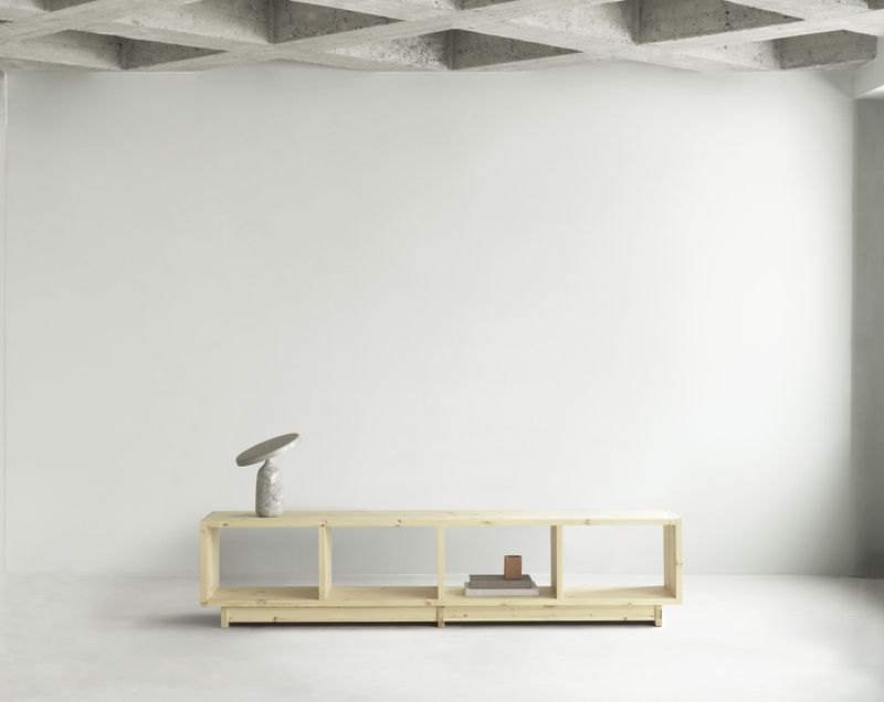 Normann Copenhagen Fyr Bookcase Low, Pine, Furu Mediabenk