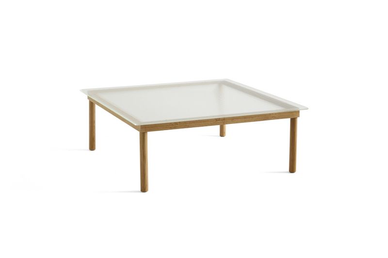 HAY Kofi 100 x 100 Reeded Rillet  glass Rillet oak solid eik