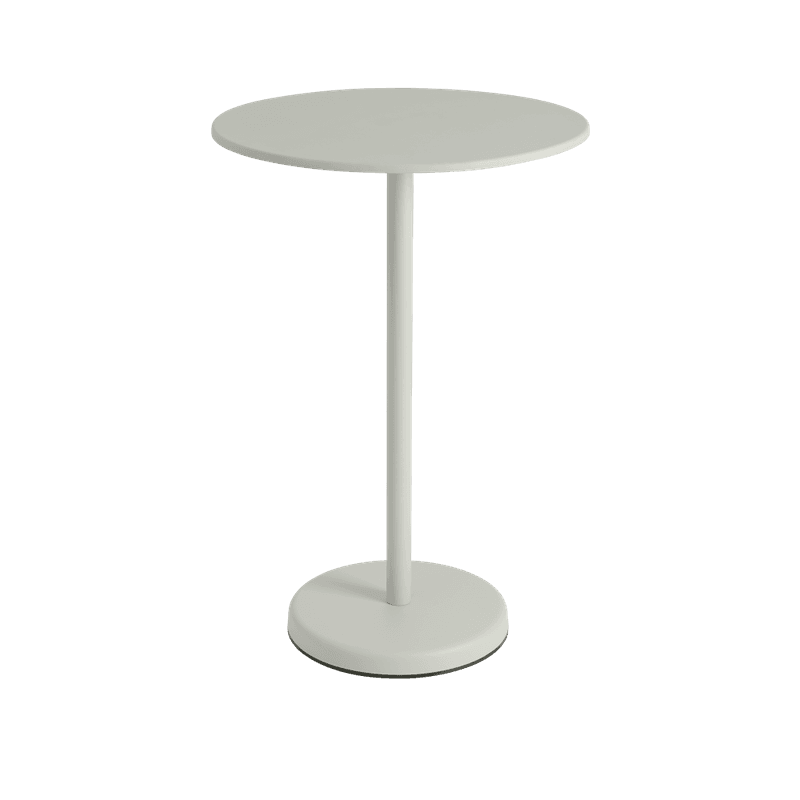 Muuto Linear Steel Cafe Table Ø 70 x 105 Grey, Grå Utebord
