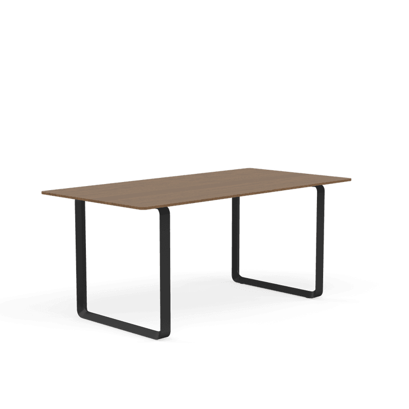 Muuto 70/70 Table 170 cm Solid Smoked Oak Spisebord Black Svart