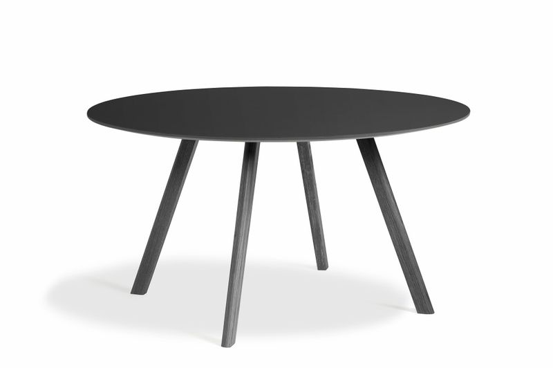HAY CPH25 Table black water based lakkert Oak Ø 140 H 74 svart eik Spisebord