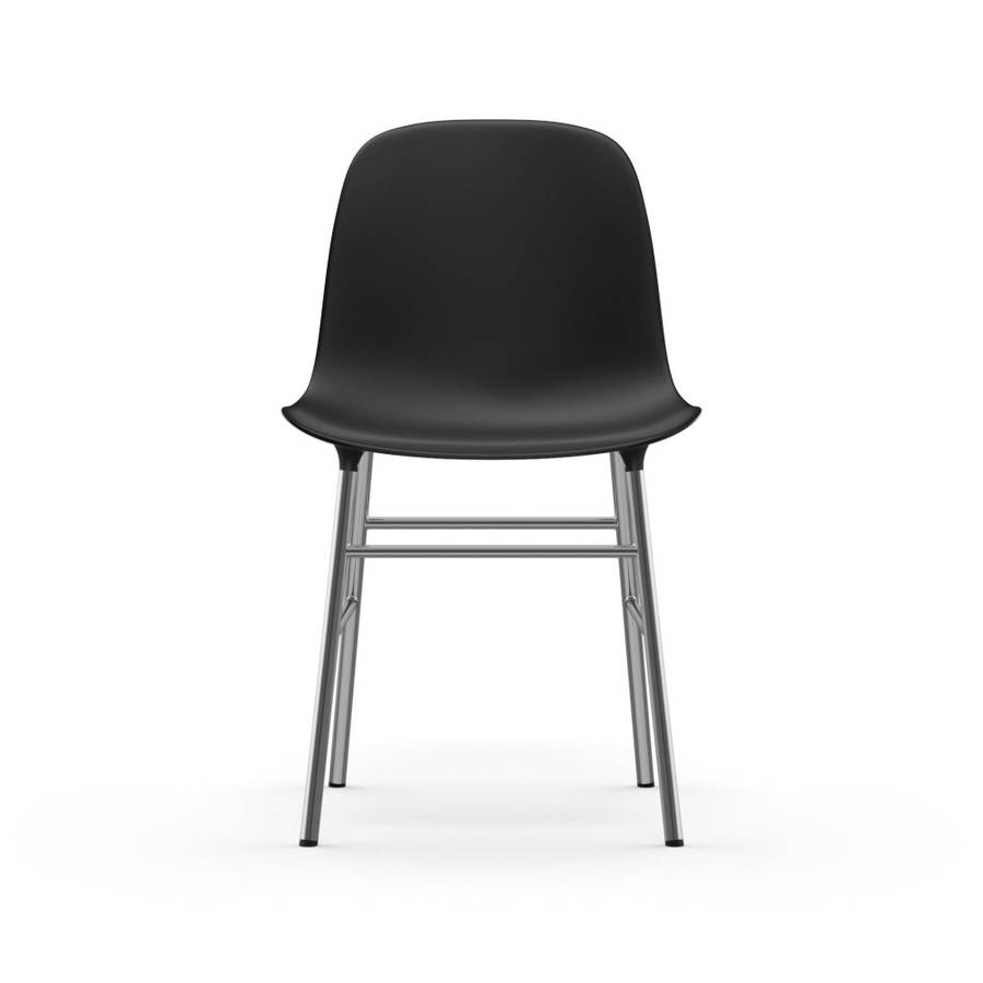 Normann Copenhagen Form Chair Chrome Black, svart Spisestol