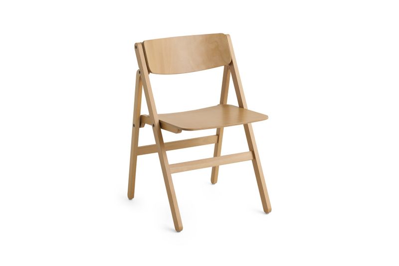 Hay Spisegruppe Two-Colour Table Ochre powder coated steel frame Ø120 x H74 Light Grey + 6 Backflip Chair Golden semi-transparent lacquered beech
